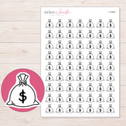 I-13097 planner sticker sheet with enlarged sticker detail