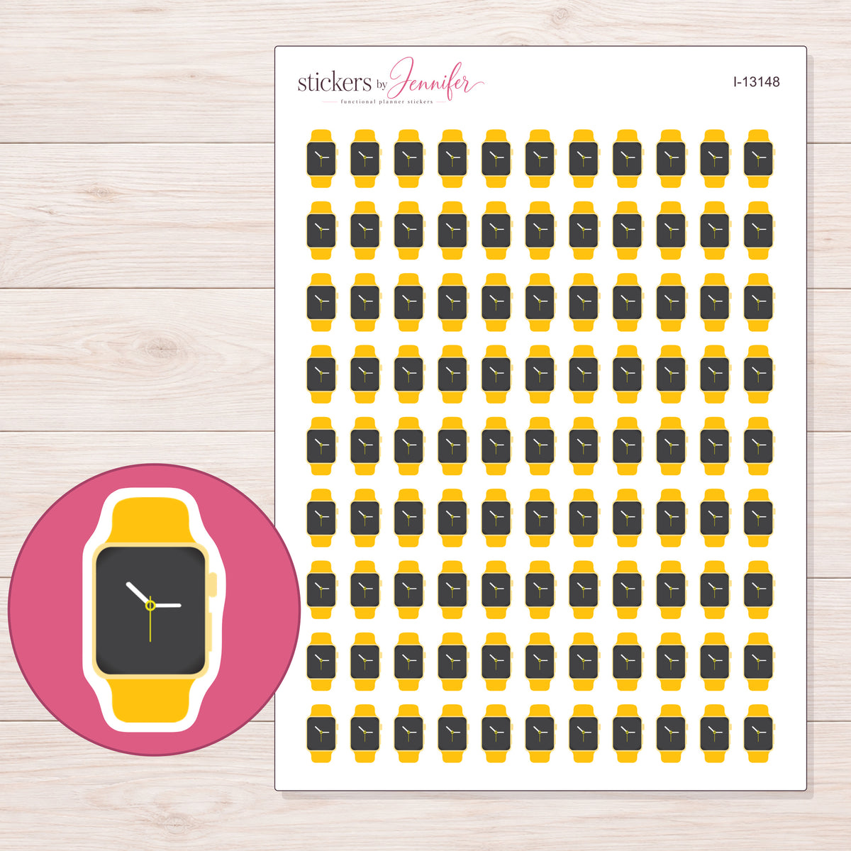 I-13148 planner sticker sheet with enlarged sticker detail