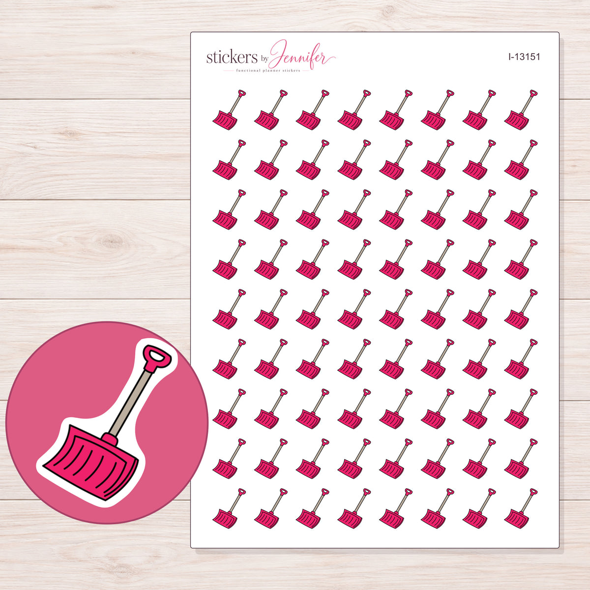 I-13151 planner sticker sheet with enlarged sticker detail
