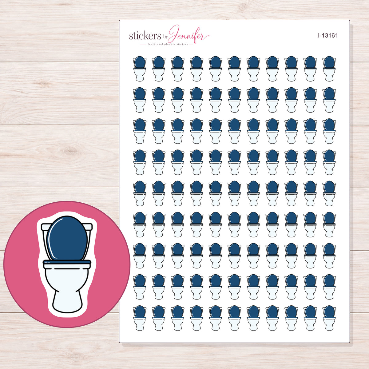 I-13161 planner sticker sheet with enlarged sticker detail