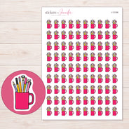 I-13198 planner sticker sheet with enlarged sticker detail