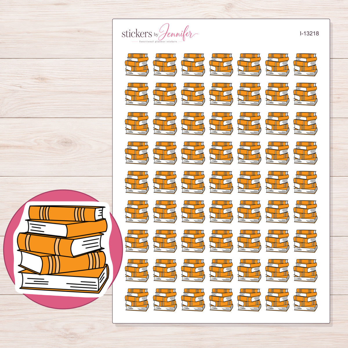 I-13218 planner sticker sheet with enlarged sticker detail