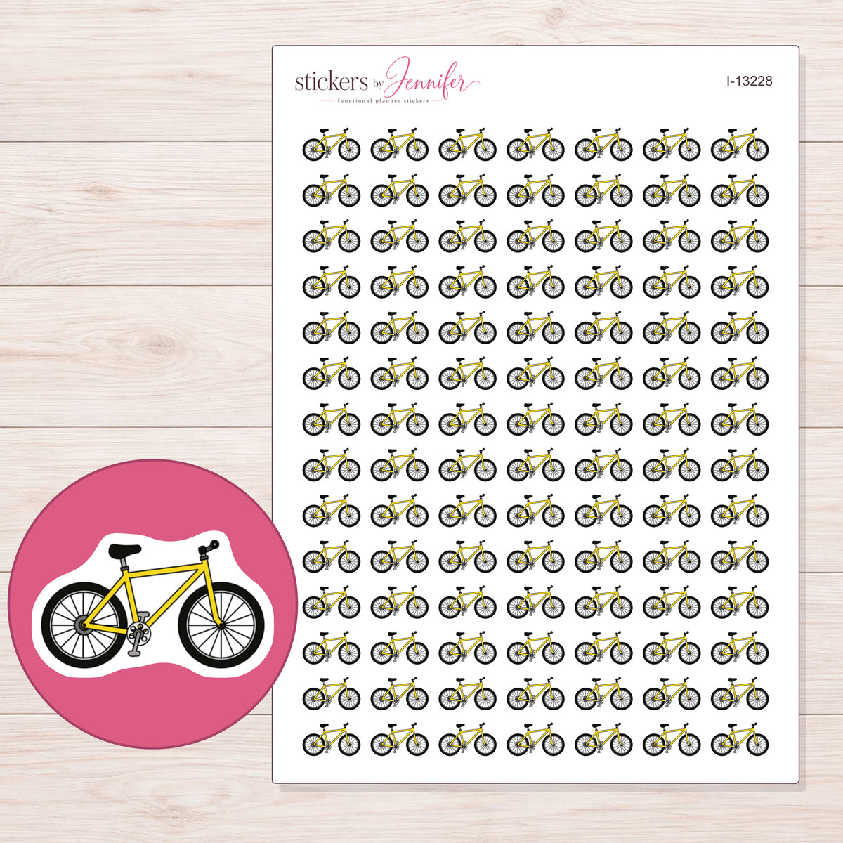 I-13228 planner sticker sheet with enlarged sticker detail