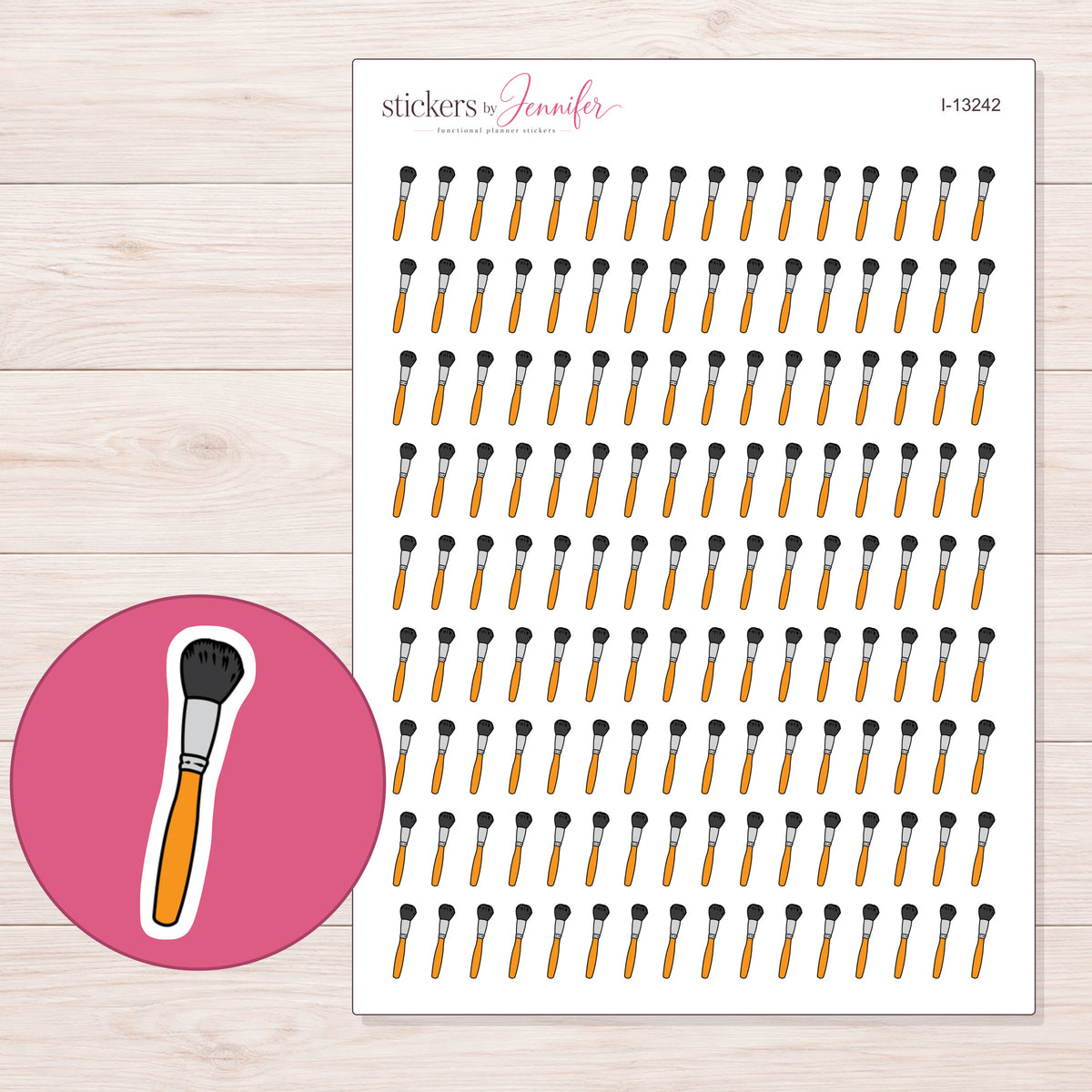 I-13242 planner sticker sheet with enlarged sticker detail