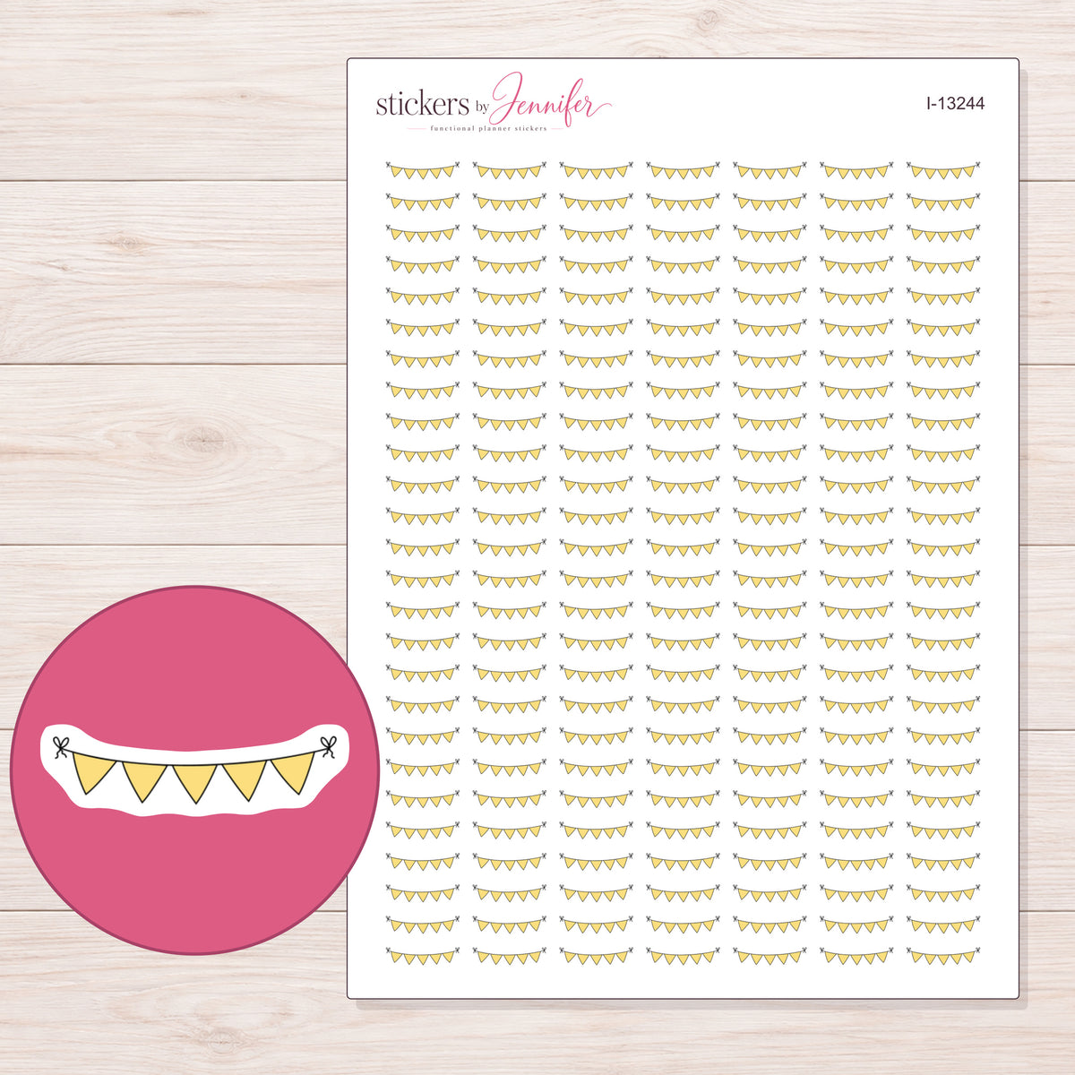 I-13244 planner sticker sheet with enlarged sticker detail