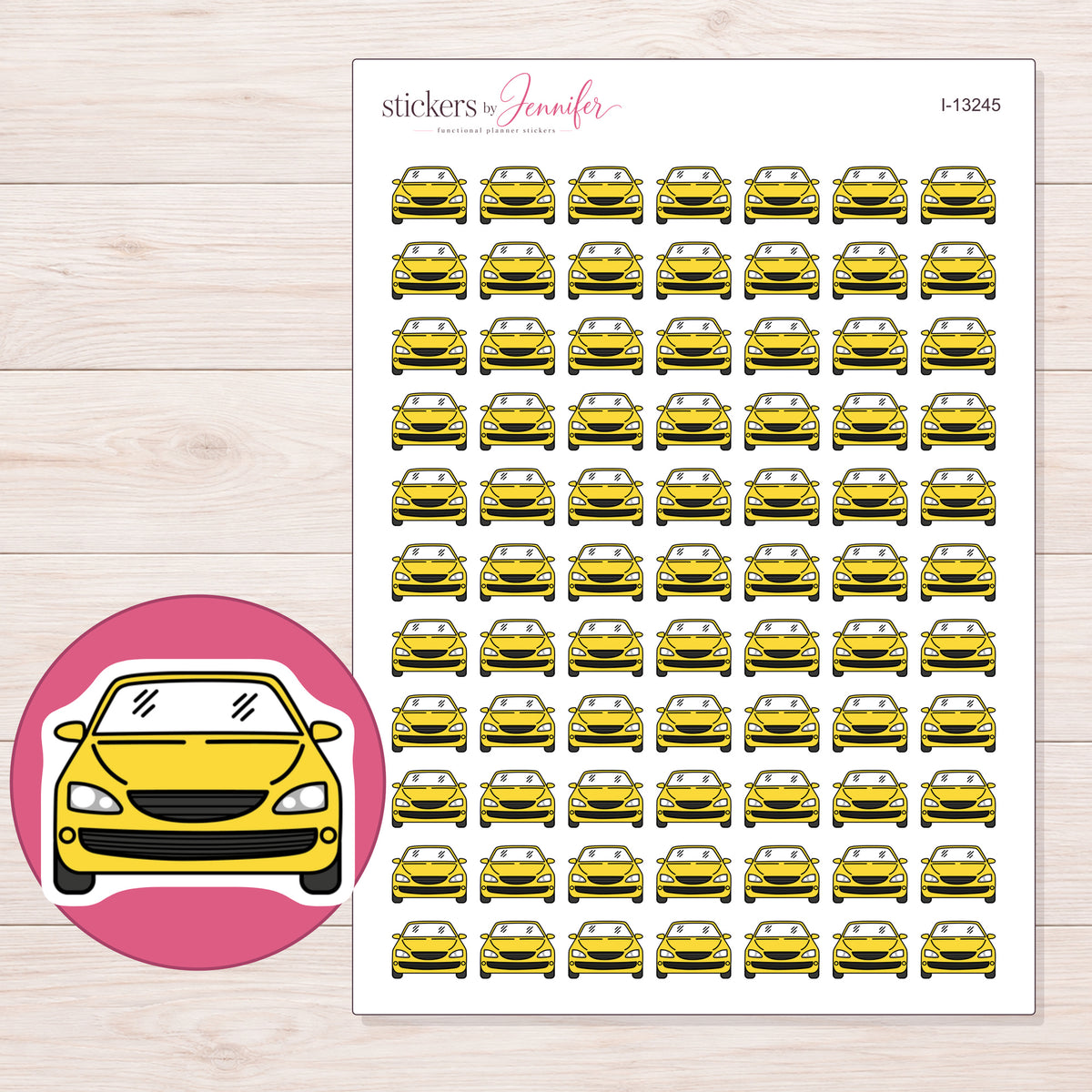 I-13245 planner sticker sheet with enlarged sticker detail