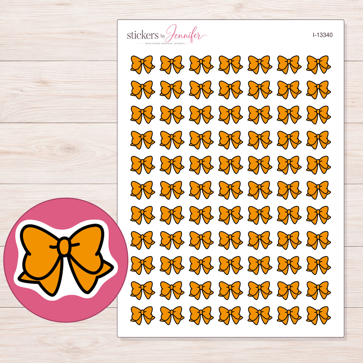 I-13340 planner sticker sheet with enlarged sticker detail