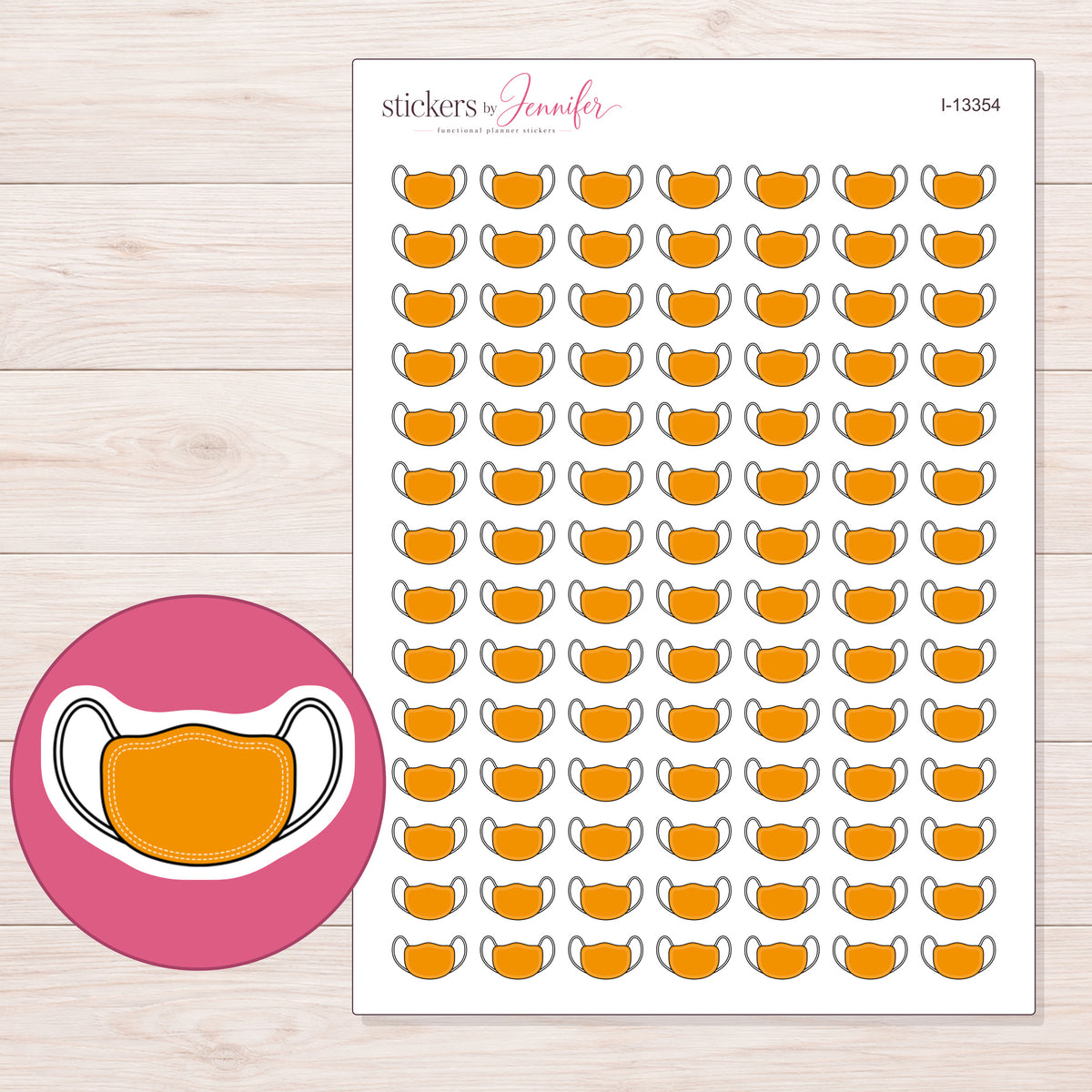 I-13354 planner sticker sheet with enlarged sticker detail