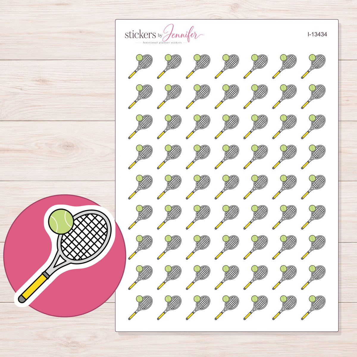 I-13434 planner sticker sheet with enlarged sticker detail