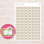 I-13435 planner sticker sheet with enlarged sticker detail