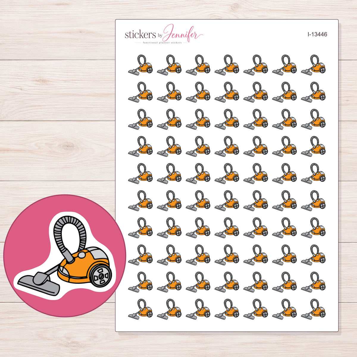 I-13446 planner sticker sheet with enlarged sticker detail