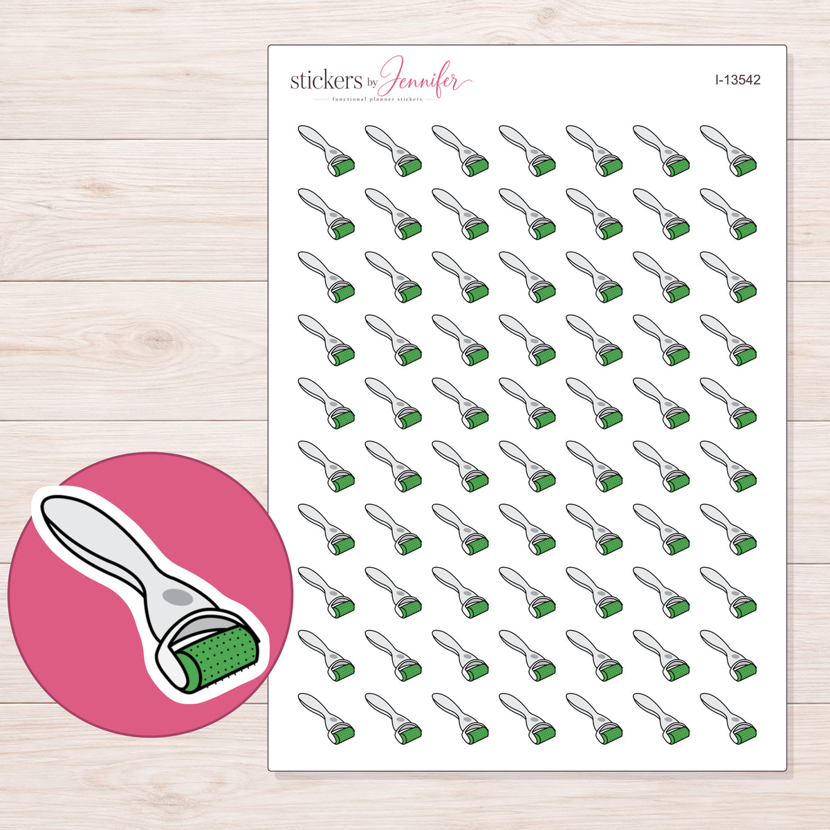 I-13542 planner sticker sheet with enlarged sticker detail