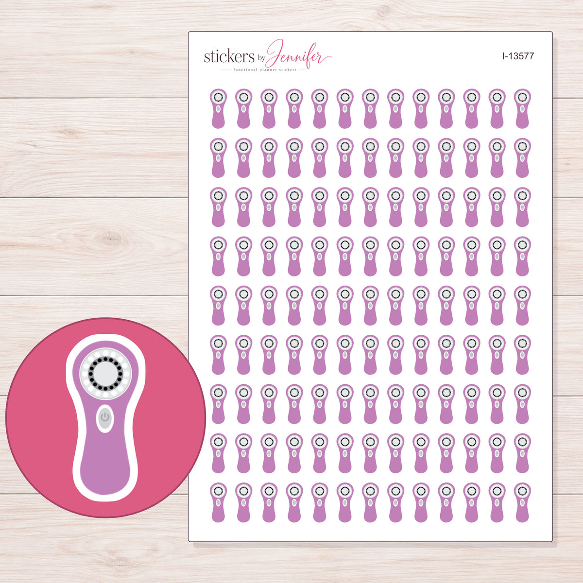 I-13577 planner sticker sheet with enlarged sticker detail