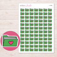 I-13580 planner sticker sheet with enlarged sticker detail