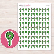 I-13607 planner sticker sheet with enlarged sticker detail