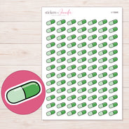 I-13646 planner sticker sheet with enlarged sticker detail