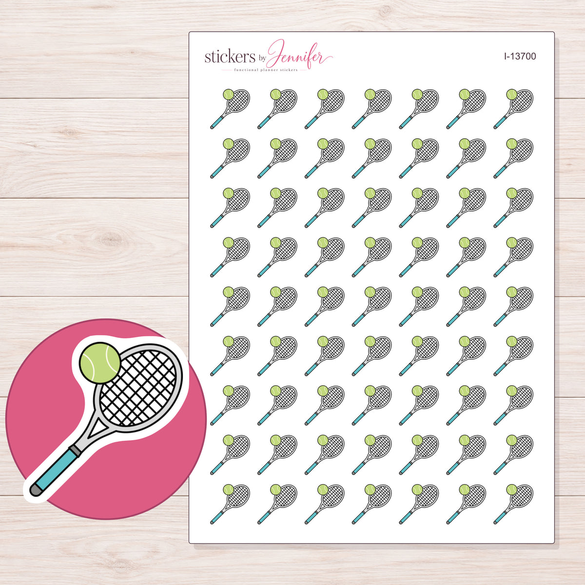 I-13700 planner sticker sheet with enlarged sticker detail