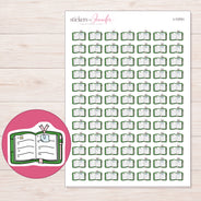 I-13701 planner sticker sheet with enlarged sticker detail