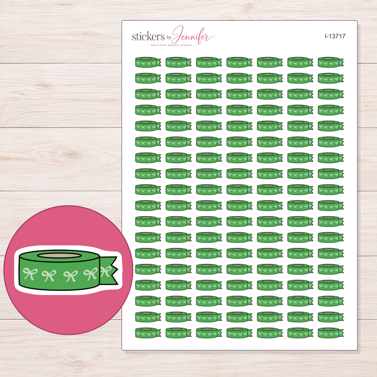 I-13717 planner sticker sheet with enlarged sticker detail