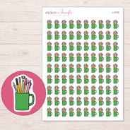 I-13730 planner sticker sheet with enlarged sticker detail