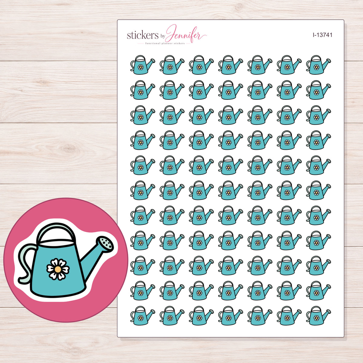 I-13741 planner sticker sheet with enlarged sticker detail
