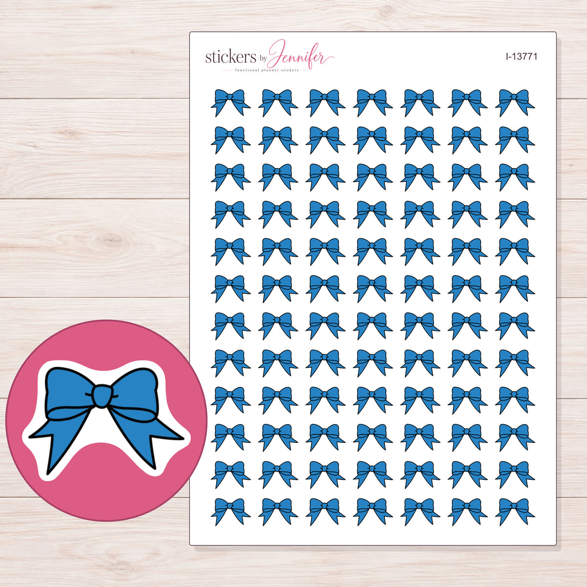 I-13771 planner sticker sheet with enlarged sticker detail