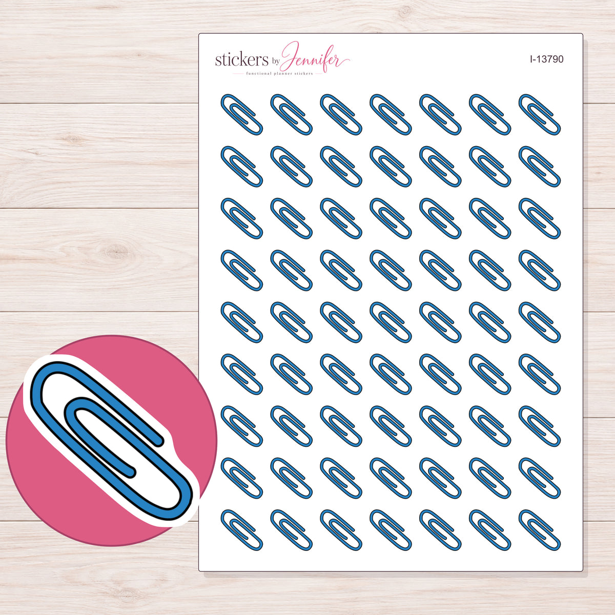 I-13790 planner sticker sheet with enlarged sticker detail