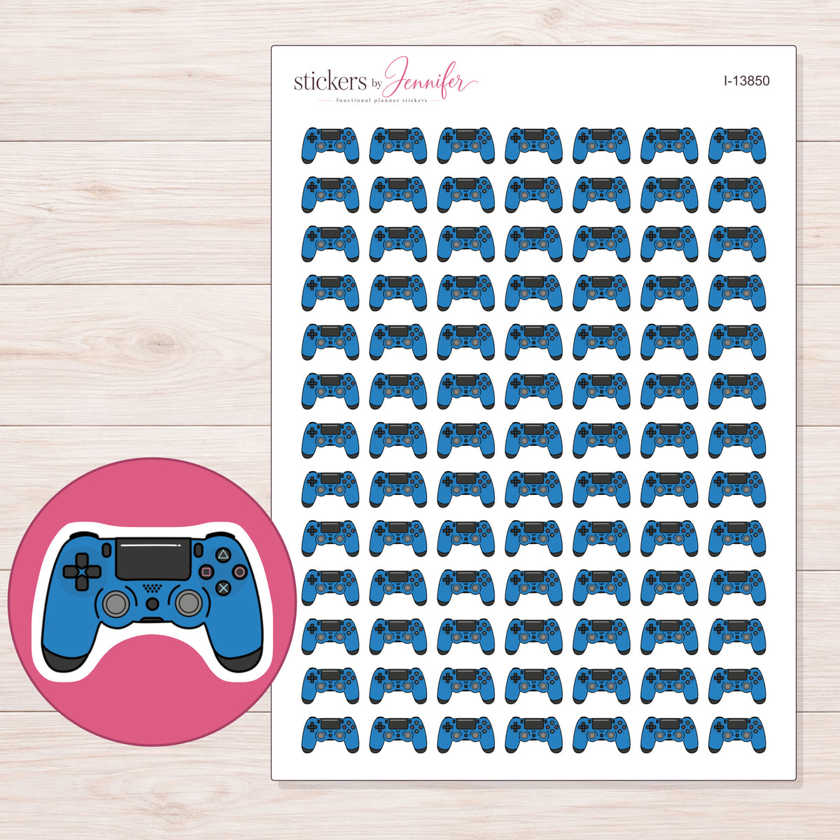 I-13850 planner sticker sheet with enlarged sticker detail