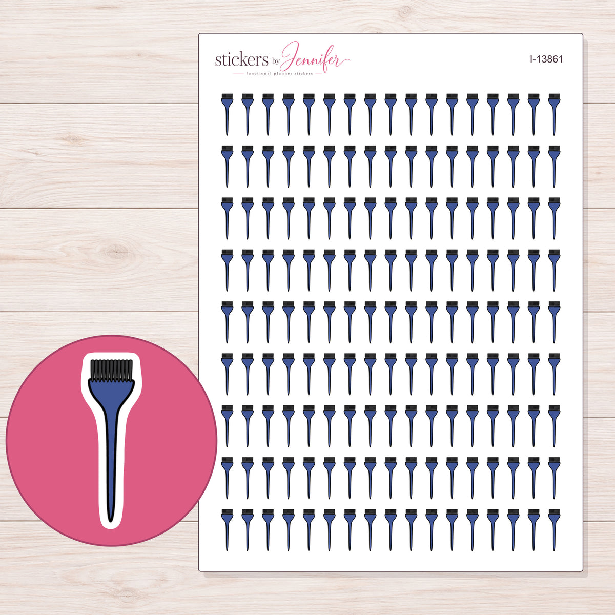 I-13861 planner sticker sheet with enlarged sticker detail