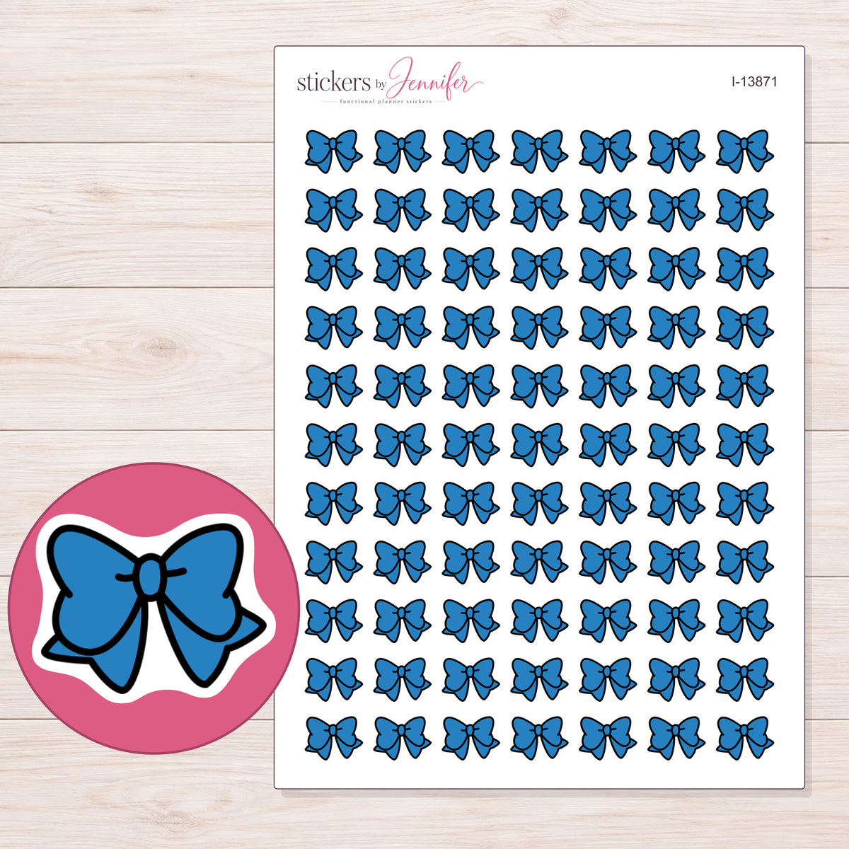 I-13871 planner sticker sheet with enlarged sticker detail