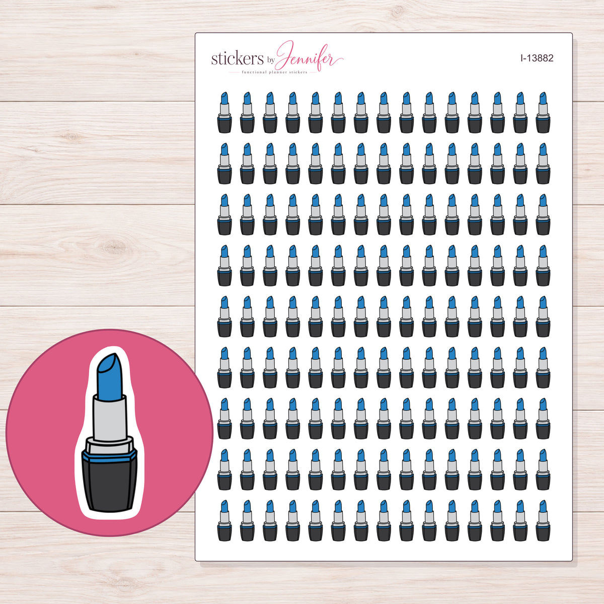 I-13882 planner sticker sheet with enlarged sticker detail