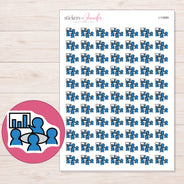I-13889 planner sticker sheet with enlarged sticker detail