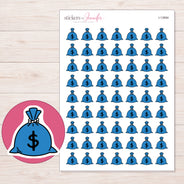 I-13894 planner sticker sheet with enlarged sticker detail