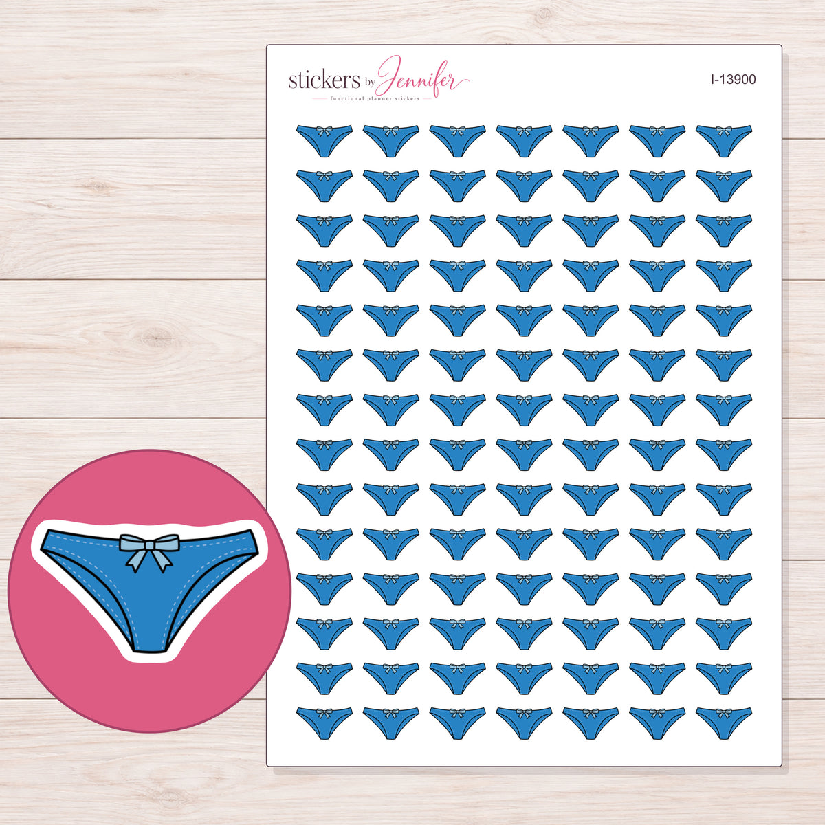 I-13900 planner sticker sheet with enlarged sticker detail