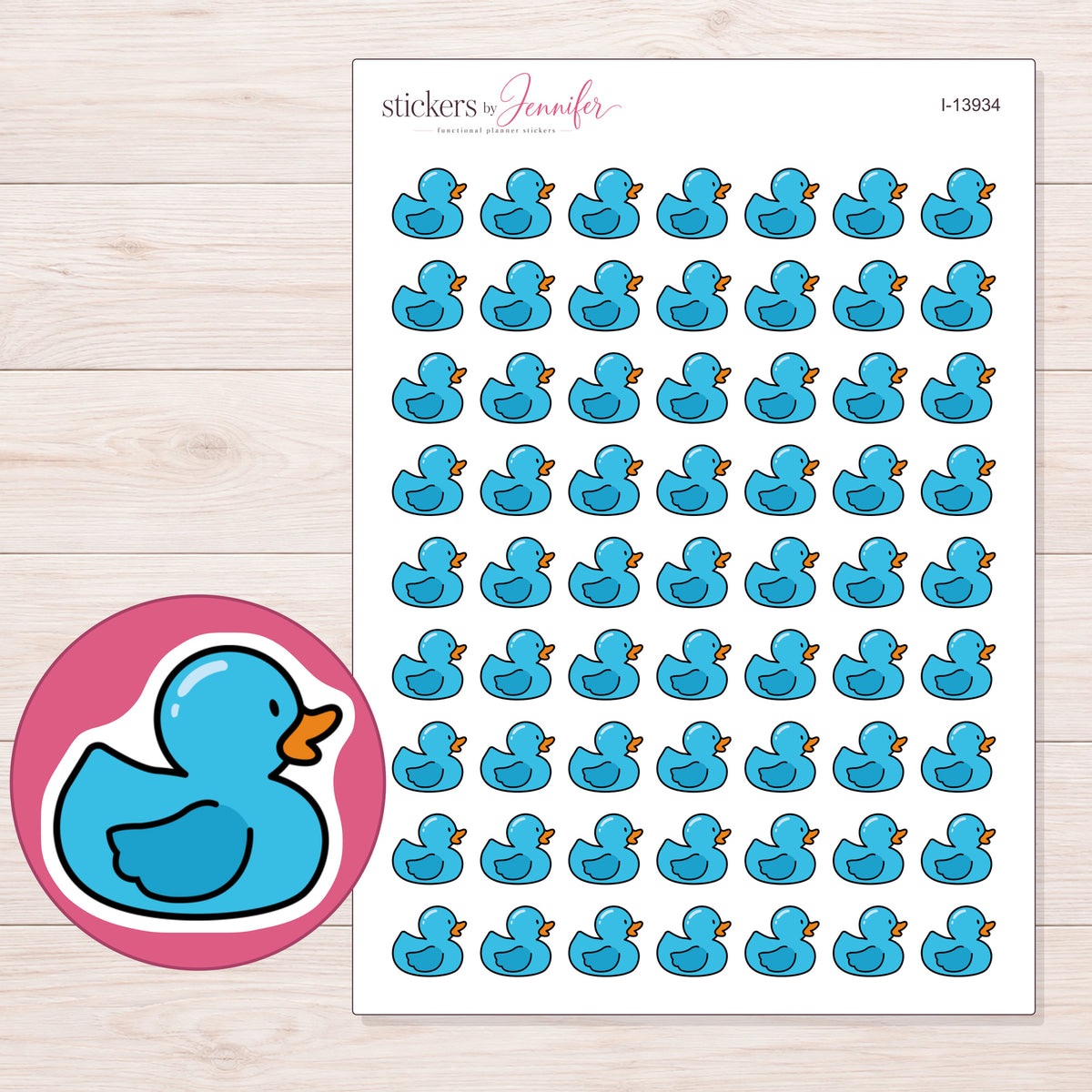 I-13934 planner sticker sheet with enlarged sticker detail