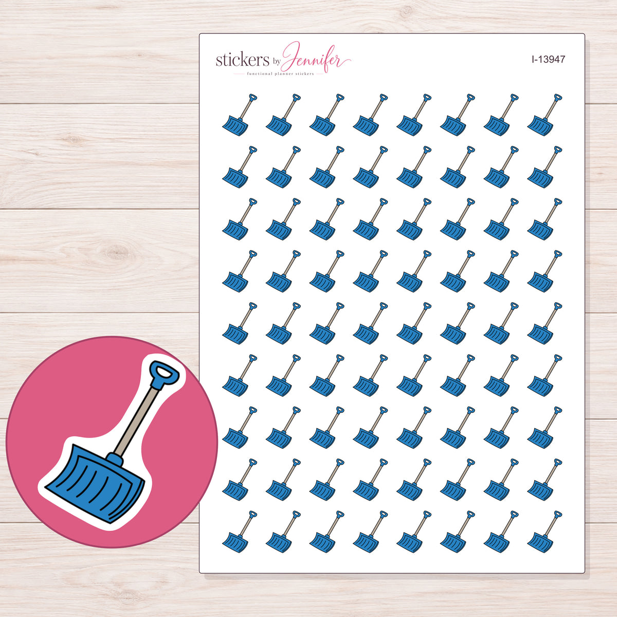 I-13947 planner sticker sheet with enlarged sticker detail