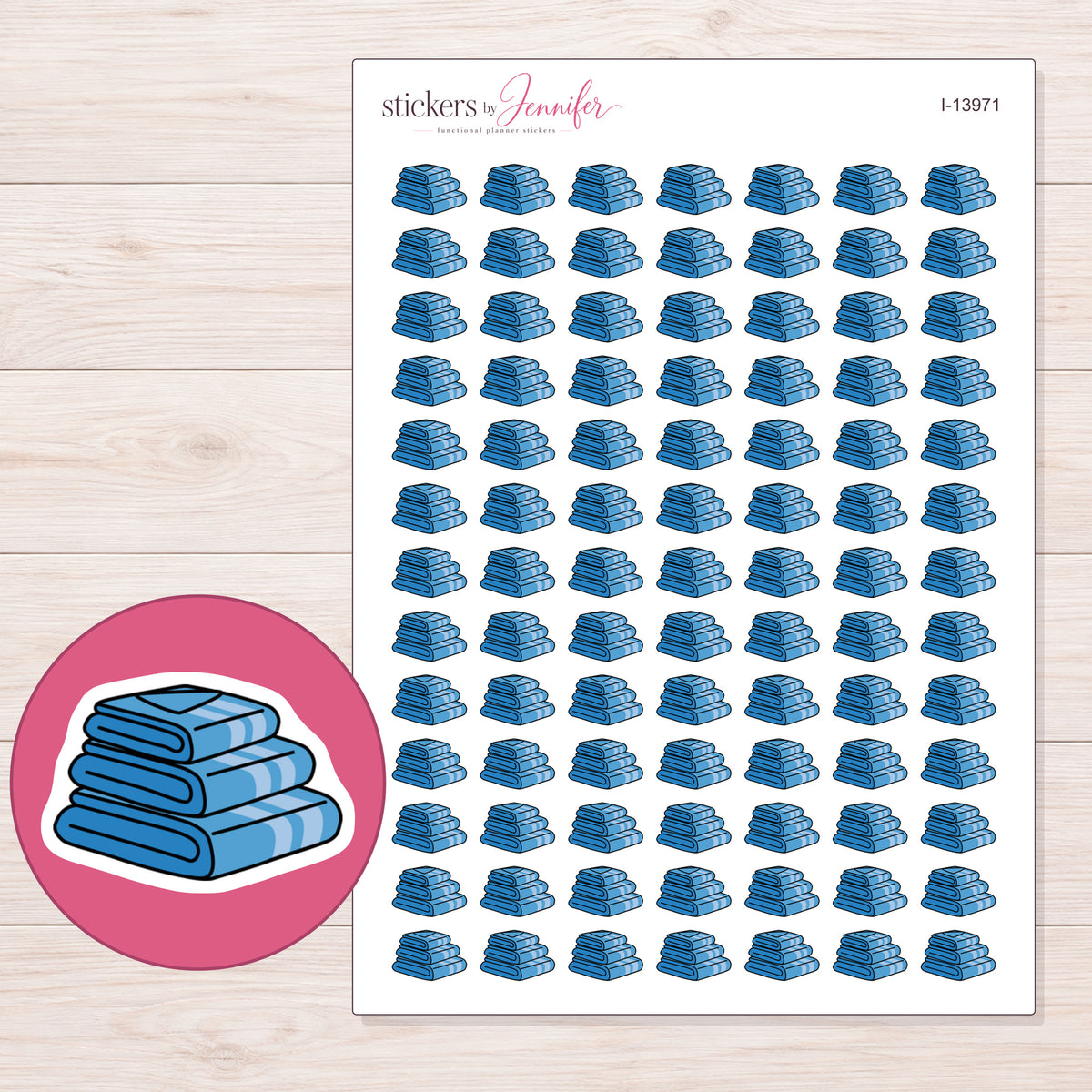 I-13971 planner sticker sheet with enlarged sticker detail