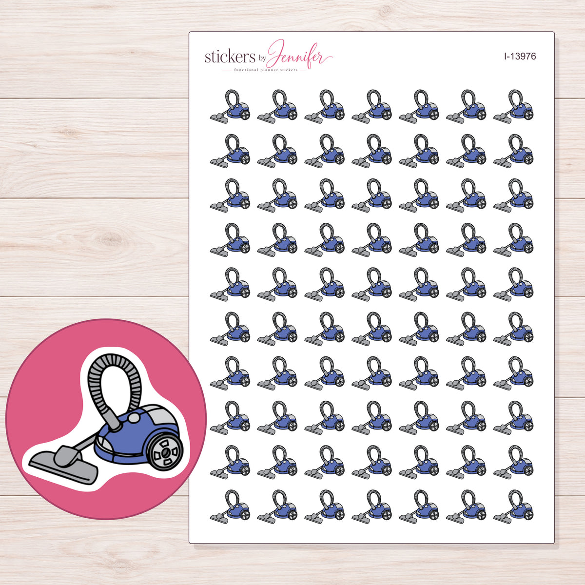 I-13976 planner sticker sheet with enlarged sticker detail
