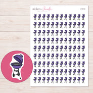 I-14012 planner sticker sheet with enlarged sticker detail