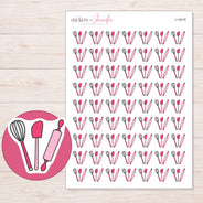 I-14016 planner sticker sheet with enlarged sticker detail