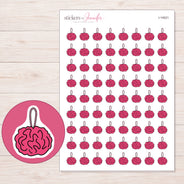 I-14021 planner sticker sheet with enlarged sticker detail