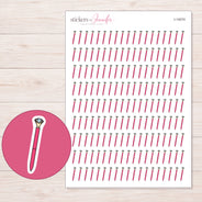 I-14074 planner sticker sheet with enlarged sticker detail