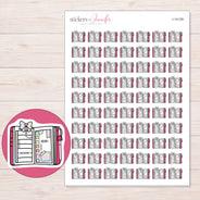 I-14129 planner sticker sheet with enlarged sticker detail