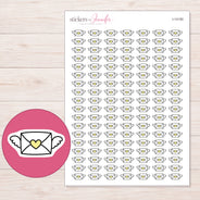 I-14150 planner sticker sheet with enlarged sticker detail
