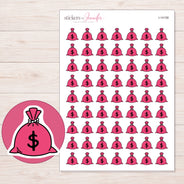 I-14158 planner sticker sheet with enlarged sticker detail