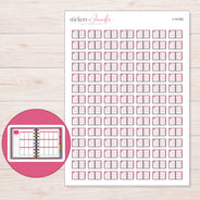 I-14162 planner sticker sheet with enlarged sticker detail