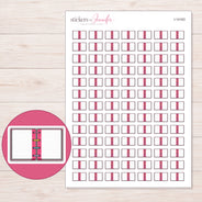 I-14163 planner sticker sheet with enlarged sticker detail