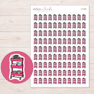 I-14180 planner sticker sheet with enlarged sticker detail