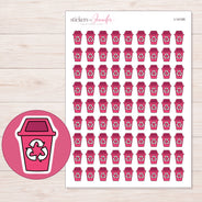 I-14195 planner sticker sheet with enlarged sticker detail