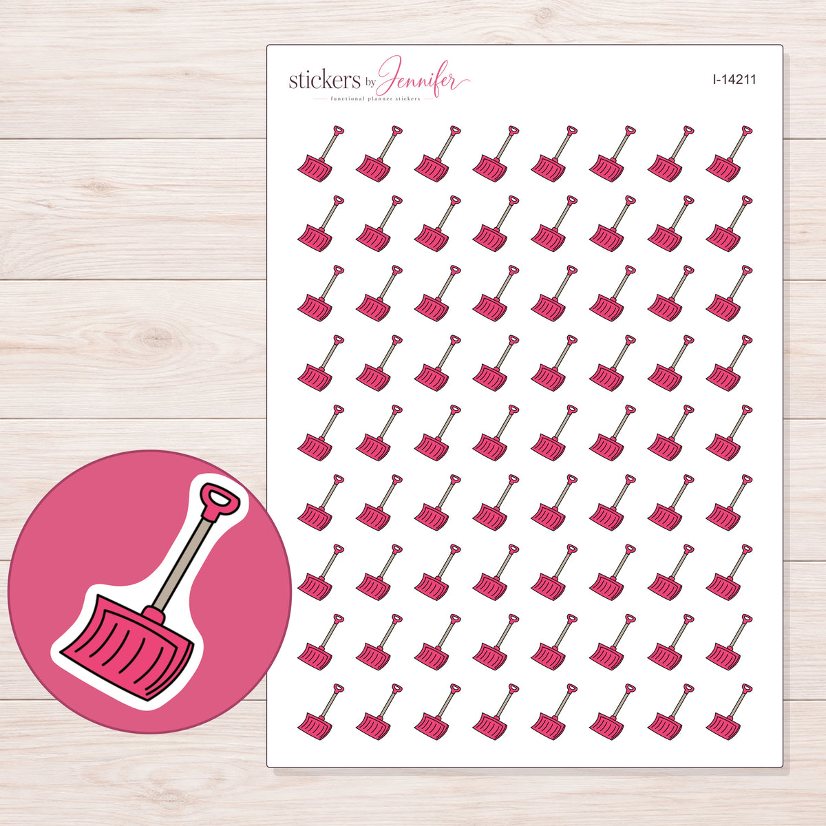 I-14211 planner sticker sheet with enlarged sticker detail